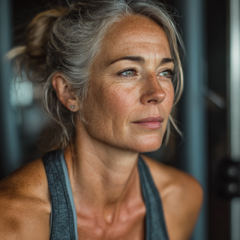 Adulti maturi durante session di fitness guidata